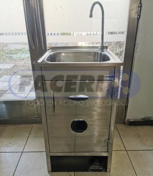 Lavamanos Portátil Autónomo de Acero Inoxidable